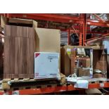 3 PIECE BRAND NEW MIXED BATHROOM LOT CONTAINING 1 X FLOOR STANDING WALNUT COLOUR WC UNIT ( W 45 CM X