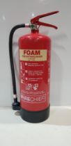 12 X REFURBISHED / REFILLED/ RECENTLY RE-TESTED COMMANDER 6 LITRE FOAM FIRE EXTINGUISHERS ( SERVICED