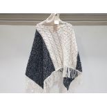 14 X PIECE BRAND NEW MIXED LOT CONTAINING 4 DESIGNER FRINGE PONCHO KNITWEAR SIZES 1/M , 3/L RRP £