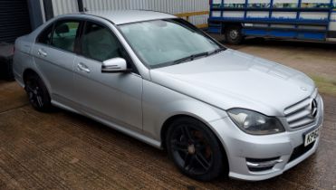 SILVER MERCEDES-BENZ C250 AMG SPORT CDI BLUE EFFICIENCY 4 DOOR SALOON DIESEL 2143CC FIRST REGISTERED