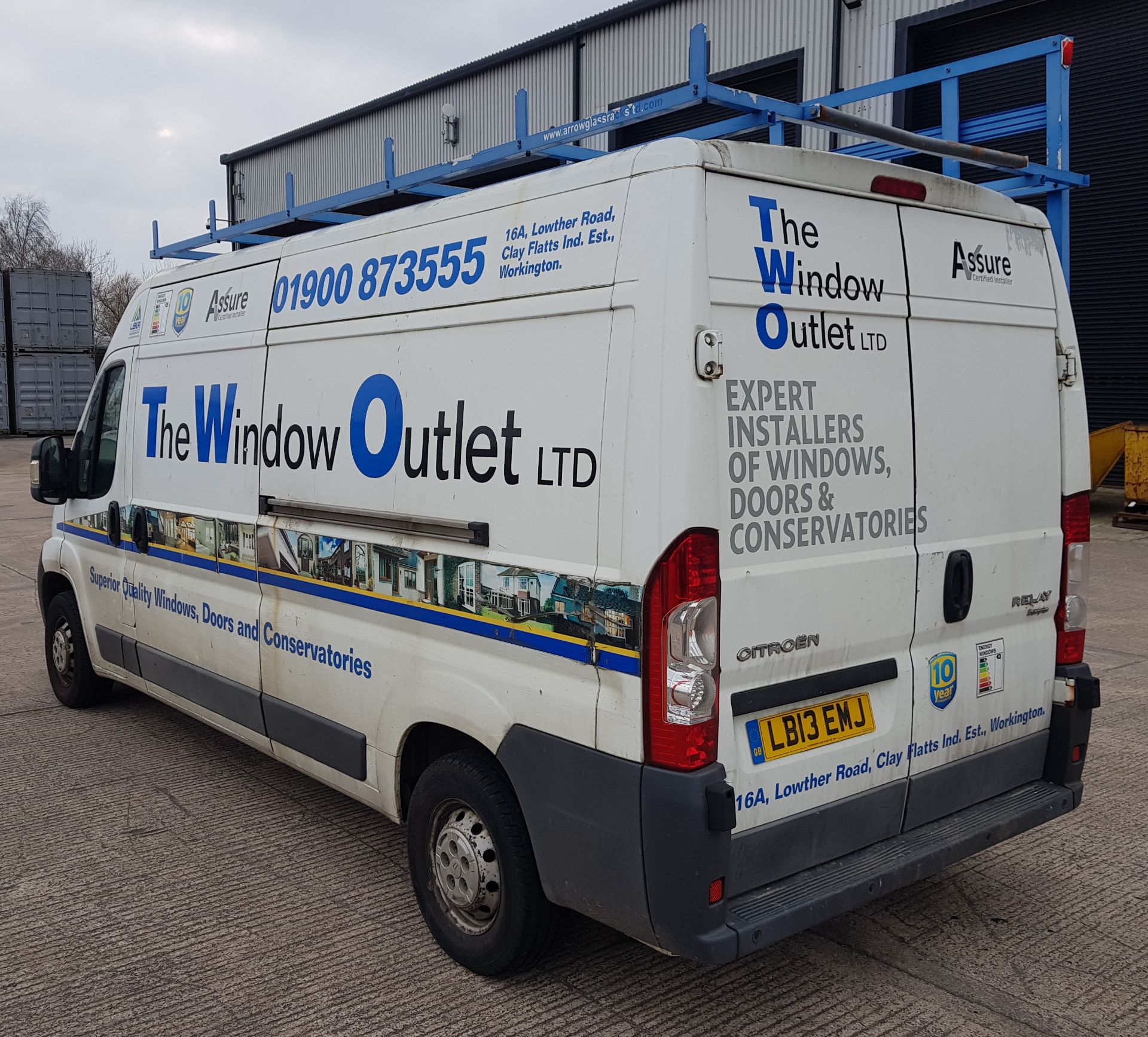 WHITE CITROEN RELAY 35 L3H2 ENTERPRISE DIESEL PANEL VAN 2198CC FIRST REGISTERED 12/7/2013 REG: - Image 4 of 9