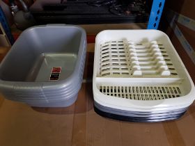 50 X BRAND NEW SETS OF 6 ADDIS DRAINING RACKS IN ASSORTED COLOURS TO INCLUDE WHITE / GREY / BLACK