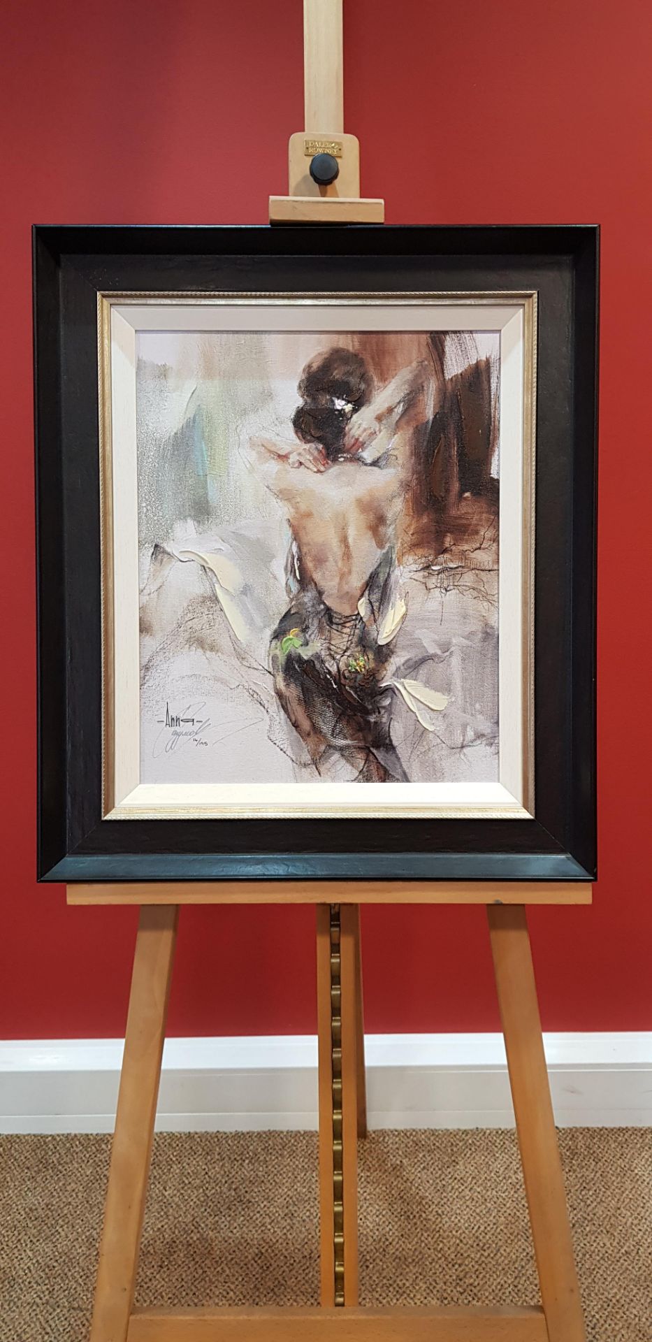 ANNA RAZUMOVSKAYA OIL ON CANVAS TITLED SWEET SURRENDER IN A SILVER COLOURED FRAME SIZE 70CM X 60CM - Image 2 of 9