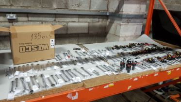 135 PIECE BRAND NEW MIXED TOOL LOT CONTAINING RATCHETING GEAR WRENCHES IN VARIOUS SIZES RANGING FROM