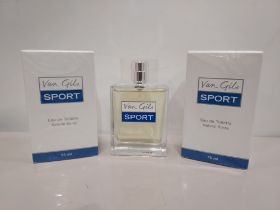 24 X BRAND NEW VAN GILS SPORTS EAU DE TOILETTE - 75 ML - TOTAL RRP £624.00