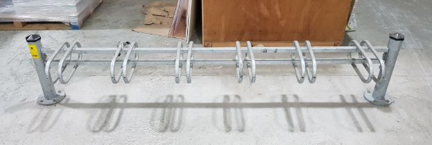 1 X STAINLESS STEEL BIKE RACK - HOLDS 6 BIKES