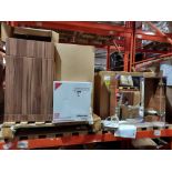 3 PIECE BRAND NEW MIXED BATHROOM LOT CONTAINING 1 X FLOOR STANDING WALNUT COLOUR WC UNIT ( W 45 CM X