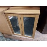 10 X BRAND NEW DENDAI WALL HUNG 2 DOOR MIRROR CABINET IN NATURAL OAK - IN 10 BOXES