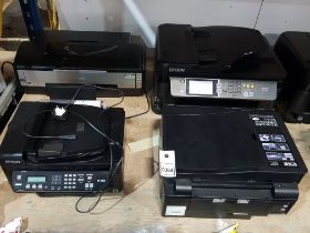 4 PIECE MIXED EPSON PRINTER LOT CONTAINING 1 X EPSON STYLUS PHOTO 1400 A3 A4 WITH POWER LEAD - 1 X