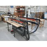 C R CLARKE THERMOBOND 2000 84 INCH DOUBLE SIDED HOT WIRE STRIP HEATER, DIGITAL CONTROL, PEDAL