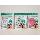 97 X BRAND NEW WASHABLE , REUSABLE AND STRETCHABLE KIDS FACE MASKS DESIGNS IN RAINBOW , FISH AND