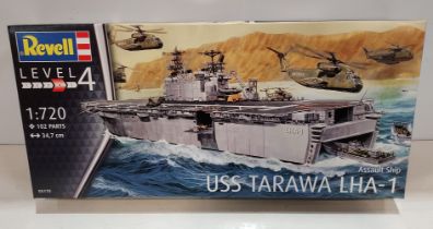 48 X BRAND NEW REVEL USS TARAWA LH-A-1 ASSAULT SHIP DETAILED MODEL KIT - LEVEL 4 DIFFICULTY - 102