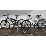 3 PIECE MIXED BIKE LOT CONTAINING 1 X BASIS TOURMALET ADULT ROAD BIKE ( FRAME : 23 INCH ) 1 X