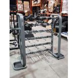 1 X 6 TIER JORDAN BARBELL AND WEIGHT PLATES RACK - IN GREY