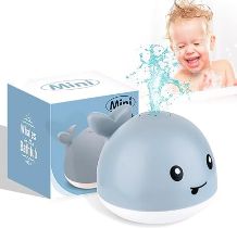 50 X BRAND NEW WHALE BATH / PADDLING POOL WATER SPRAY TOYS - 3D SOFT LIGHTS FLASHING AND CARTOON