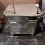 1 X JESSICA 2 DRAWER MIRRORED BEDSIDE CABINET ( SIZE : W 55 CM X D 40 CM X H 56 CM ) ( PLEASE NOTE