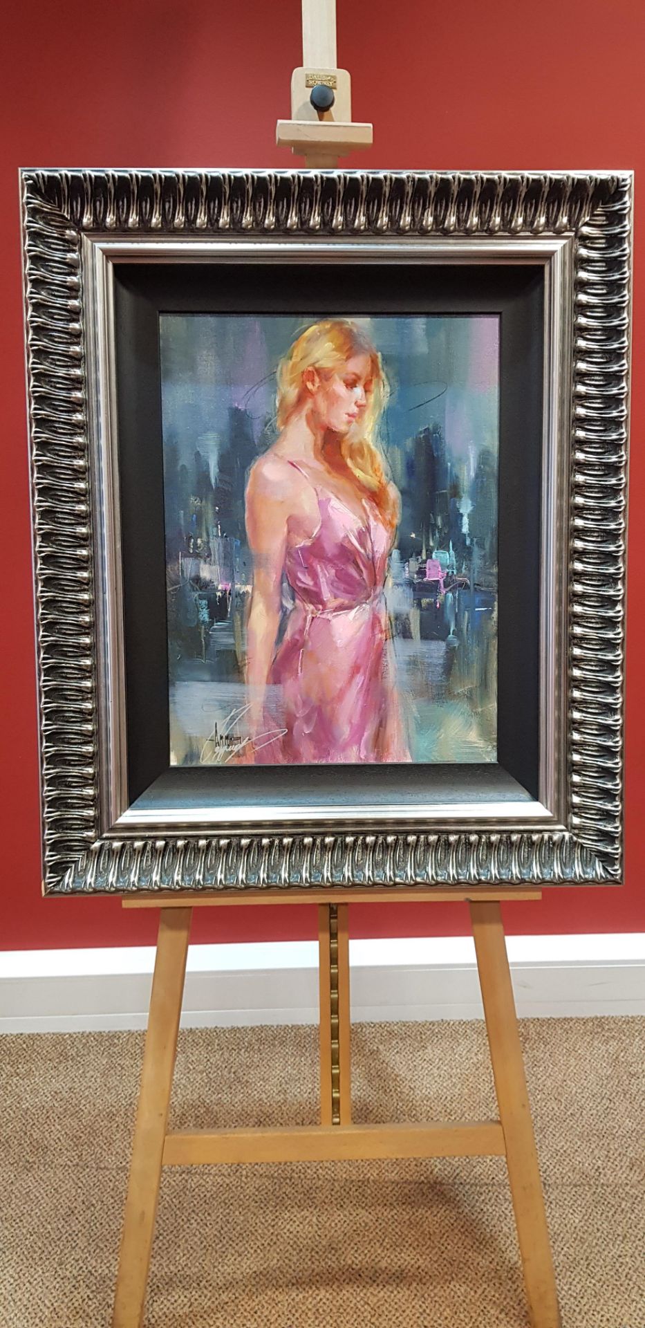 ANNA RAZUMOVSKAYA OIL ON CANVAS TITLED: FOR A WHILE 1 IN A SILVER COLOURED FRAME SIZE 93CM X - Image 2 of 13