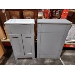 3 PIECE BRAND NEW MIXED BATHROOM LOT CONTAINING 1 X FREESTANDING 2 DOOR 460 VANITY UNIT IN GREY 1