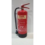 10 X REFURBISHED / REFILLED/ RECENTLY RE-TESTED COMMANDER 6 LITRE FOAM FIRE EXTINGUISHERS ( SERVICED