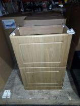 6 X BRAND NEW AQUACHIC 500 WC UNIT IN NATURAL OAK COLOUR - IN 5 BOXES AND 1 LOOSE