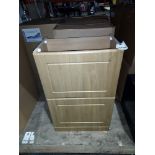 6 X BRAND NEW AQUACHIC 500 WC UNIT IN NATURAL OAK COLOUR - IN 5 BOXES AND 1 LOOSE