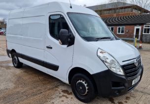 WHITE VAUXHALL MOVANO L2H2 F3500 CDTI, REG NO: S2COD MILAGE: 42,909 ENGINE SIZE: 2299CC, 1ST