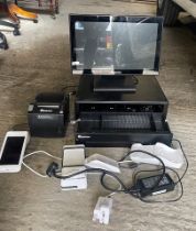 EPOS LOT CONSISTING - PO55OGXA CASH REGISTER, MONITOR PRINTER, LEADS, CLOVER K400 & PAX AP20P20 CARD