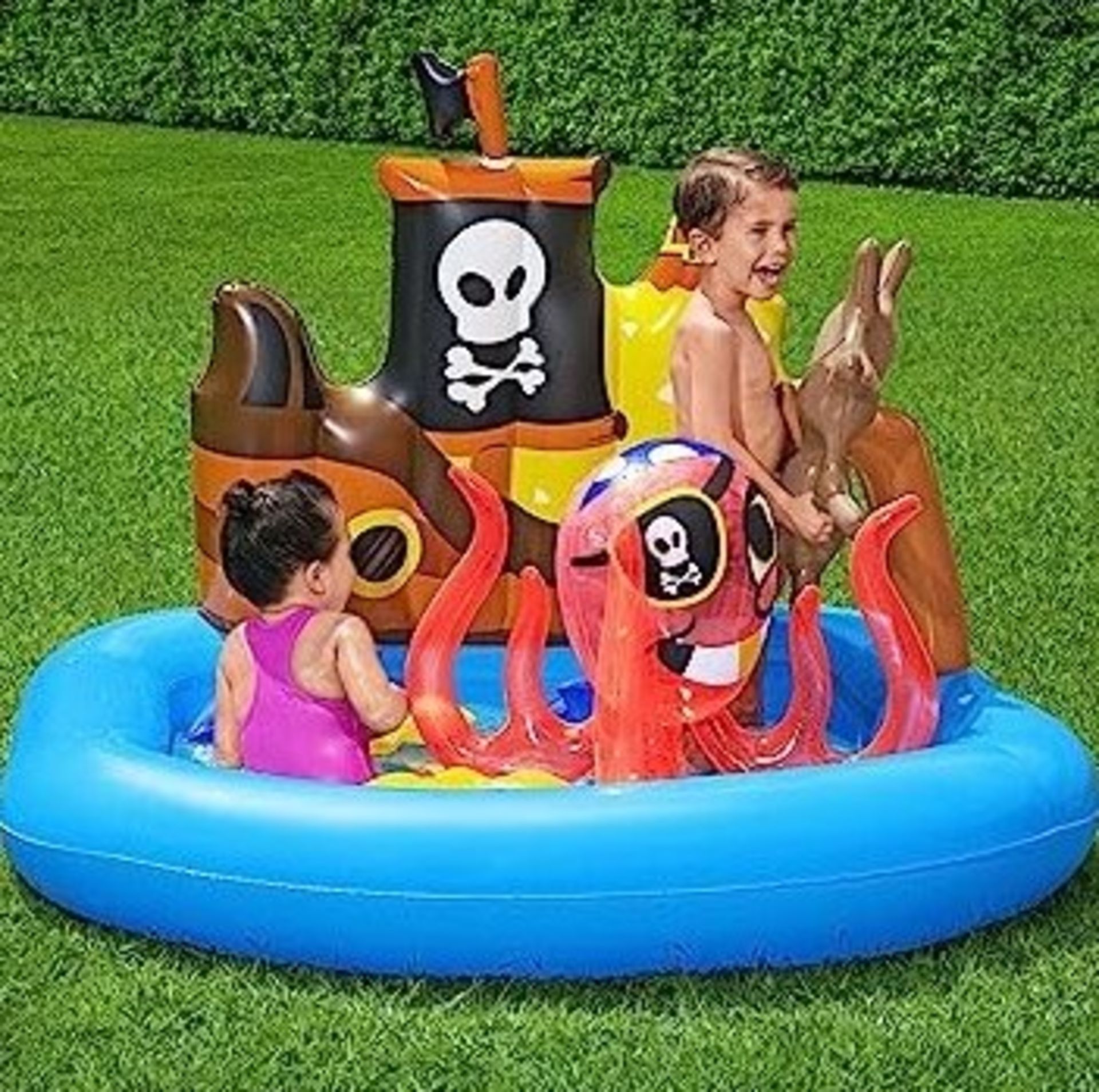 6 X BRAND NEW BESTWAY SHIPS AHOY PLAY CENTRE INFLATABLE POOLS - WITH OCTOPUS RING TOSS GAME (1.40 - Bild 3 aus 8