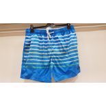 12 X BRAND NEW SOUTH BEACH MEN'S SWIM SHORTS IN BLUE SIZES 6 L AND 6 XL - RRP TOTAL £227.88