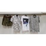 18 X BRAND NEW THREADBARE CHINO SHIRTS WITH BELT / T-SHIRT AND SHIRTS - IN VARIOUS STYLES AND
