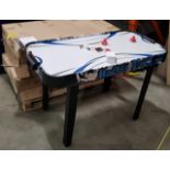6 X BRAND NEW BOXED BCE 4 FT AIR HOCKEY TABLE INCLUDES SCORER / PUSHERS AND PUCKS SIZE 120 CM X 60