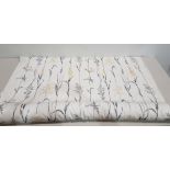 1 X ONE ROLL OF EMBROIDED CURTAIN FABRIC BRAND - FRYETTS DESIGN -FIELD GRASSES COLOURWAY - BUTTER