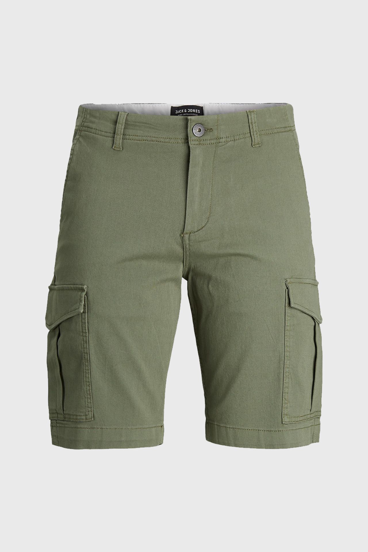 8 X BRAND NEW JACK & JONES COTTON LUXURY CARGO SHORTS WITH POCKETS - IN KHAKI 5 X L / 2 X XL / 1 X - Bild 2 aus 4