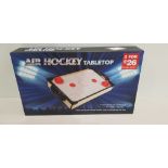 48 X BRAND NEW AIR HOCKEY TABLETOP GAME - INCLUDES 2 PUCKS AND 2 PUSHERS SIZE : 48 CM X 28 CM X 6.