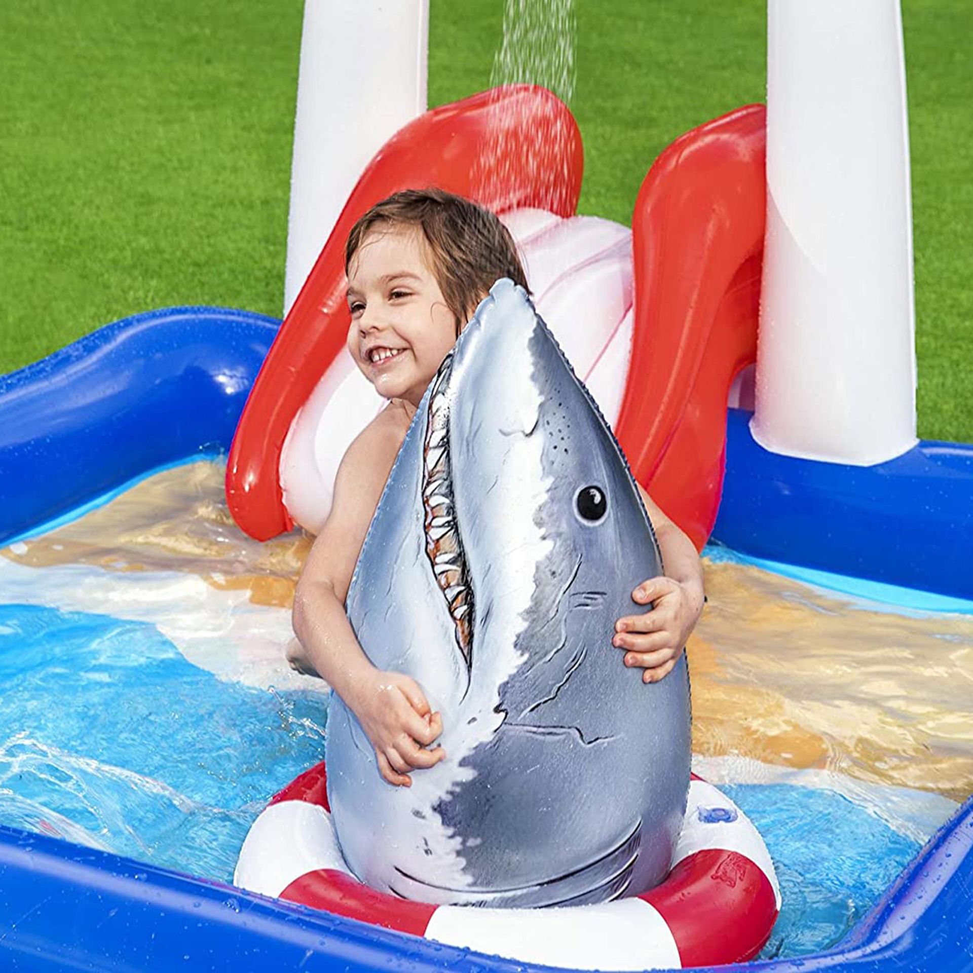 6 X BRAND NEW BESTWAY LIFEGUARD TOWER PLAY CENTRE POOL - WATER TOWER SPAYER - REMOVABE SLIDE WITH - Image 3 of 6