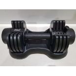 4 X BRAND NEW EVERLAST 12.5 KG GLIDE TECH ADJUSTABLE DUMBELLS - IN 3 BOXES AND 1 LOOSE