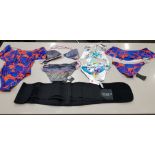 100 X BRAND NEW MIXED CLOTHING LOT CONTAINING SOUTH BEACH CORAL BIKINI SETS / GASPE SHOULDER STRAP