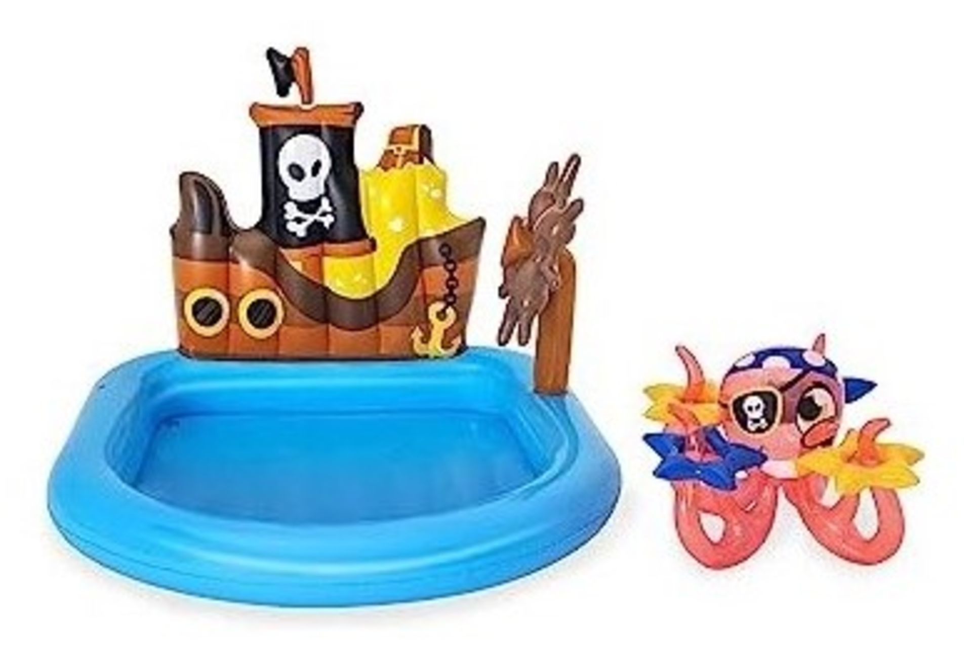 6 X BRAND NEW BESTWAY SHIPS AHOY PLAY CENTRE INFLATABLE POOLS - WITH OCTOPUS RING TOSS GAME (1.40 - Image 5 of 8