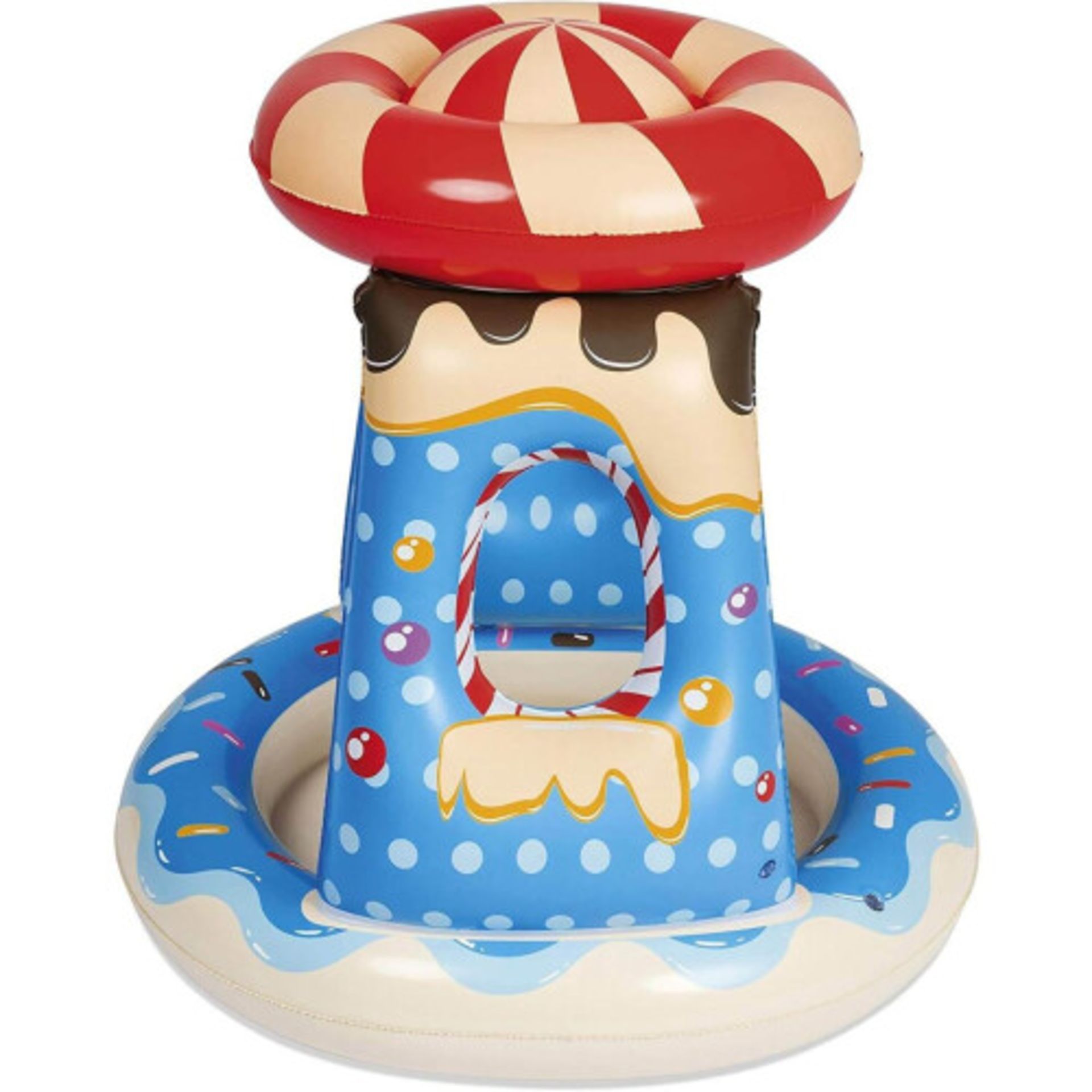 9 X BRAND NEW BESTWAY CANDYVILLE BABY INFLATABLE PADDLING POOL WITH SUNSHADE (91CM X 91 CM X 89 CM ) - Image 3 of 3