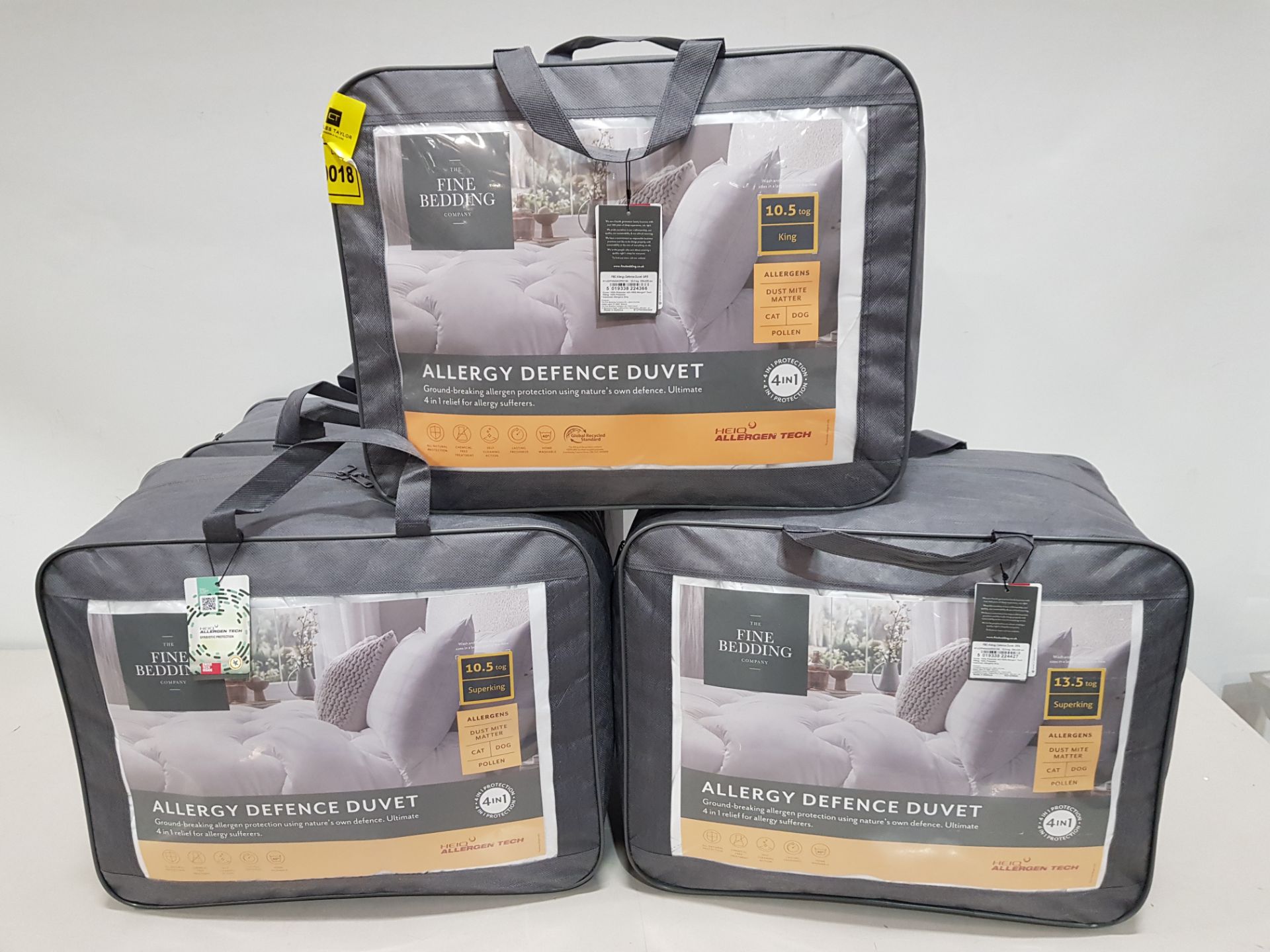 4 X BRAND NEW THE FINE BEDDING COMPANY ALLERGY DEFENCE DUVET'S THIS INCLUDES 2 KING SIZE 10.5