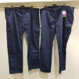 50 X BRAND NEW PORTWEST COMBAT TROUSERS IN NAVY BLUE SIZES 42 , 36 IN ONE BIG BOX