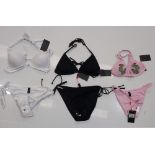 100 X BRAND NEW MIXED CLOTHING LOT CONTAINING SOUTH BEACH LILAC PINK TANGA BIKINI BOTTOMS / SOUTH