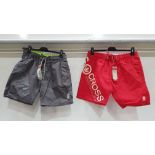 18 X BRAND NEW MIXED MEN'S PACIFIC SWIM SHORTS 10 IN MAGNET SIZE'S 3 IN MEDIUM AND 7 LARGE , 8 IN