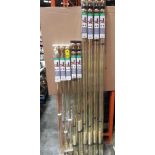 9 X PIECE BRAND NEW MUSBURY 28MM METAL CURTAIN POLE SET'S 4 SIZE 400CM , 2 SIZE 300CM , 3 SIZE 150CM