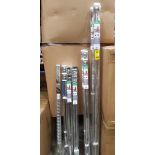 12 X PIECE BRAND NEW MUSBURY 28MM METAL CURTAIN POLE SET'S 3 SIZE 200CM , 3 SIZE 300CM , 5 SIZE