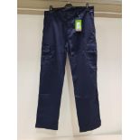 50 X BRAND NEW PORTWEST COMBAT TROUSERS IN NAVY BLUE SIZES 32 , 36 IN ONE BIG BOX