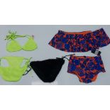 100 X BRAND NEW MIXED CLOTHING LOT CONTAINING SOUTH BEACH VICKY NEON PINK BIKINI TOPS / RIVER ISLAND