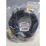 225 X BRAND NEW 18 METRE CCTV SHOTGUN CABLE (VIDEO SPACE RG59/POWER) IN 10 BOXES
