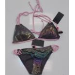 100 X BRAND NEW SOUTH BEACH MULTI METALLIC BIKINI BOTTOMS IN MIXED SIZES TO INCLUDE SIZE UK 8 / 10 /