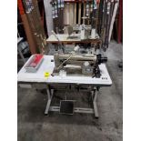 1 X TOYOTA ( AD320) WALKING FOOT NEEDLE FEED INDUSTRIAL SEWING MACHINE - WITH FOOTPEDAL AND TABLE